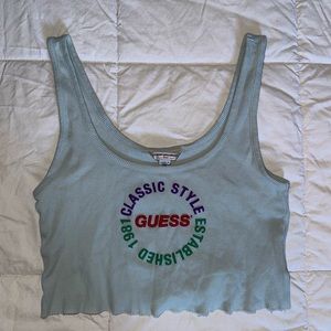 cropped Guess tank top from pacsun